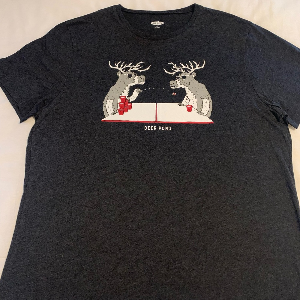Old Navy Charcoal Deer Graphic Tee
